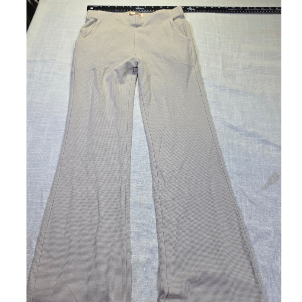 Reverse X-treme Waffle Knit Wide Leg Pants Beige Size 28 High Rise Relaxed Cozy